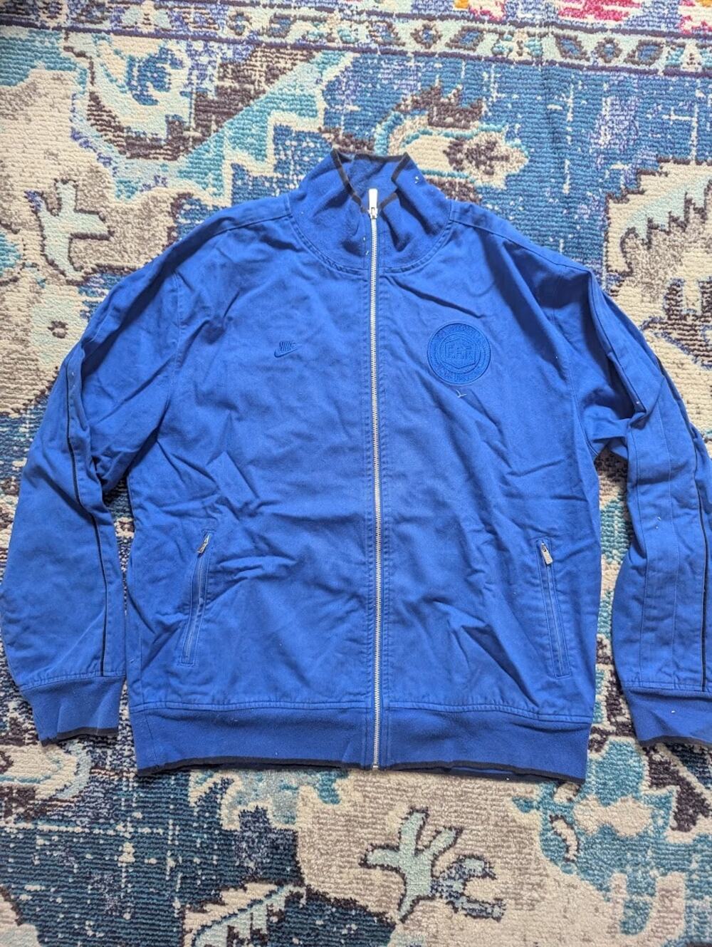 RARE Vintage Nike France FFF Full Zip Track Jacket Men’s XL Blue Soccer Football